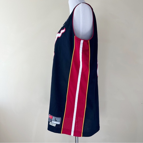 Nike NBA Miami Heat Basketball Jersey Eddie Jones # 6 Black Red Mens Size Large - Picture 8 of 12